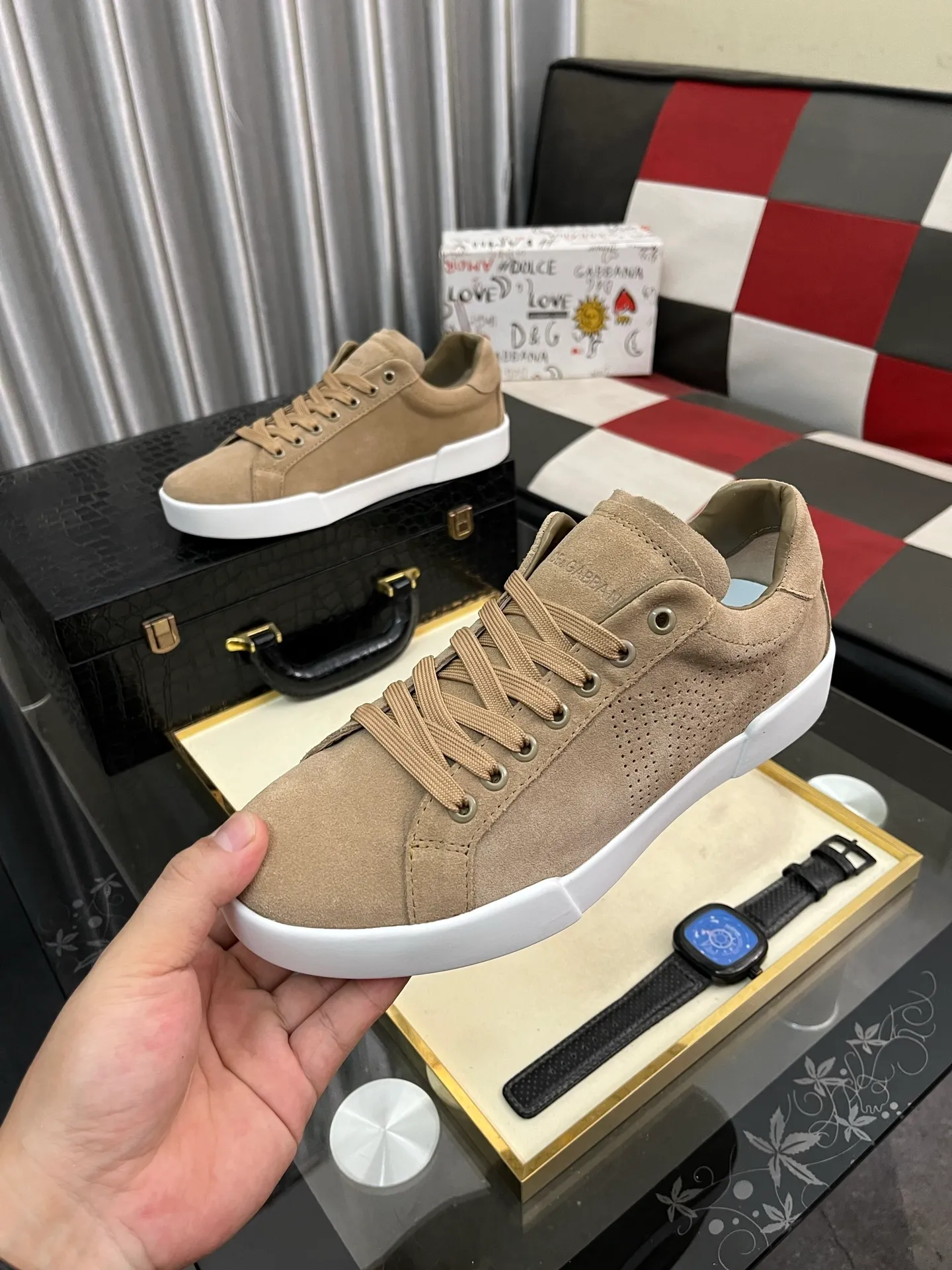 Men's shoes 💰420⌚️⌚️【Dg～】Men's casual shoes 2025z cabinet sales simultaneously 🔶Size: 35-46#️⃣ 🔷1 color🔜The upper is made of multi-material splicing ➕Genuine leather lining, comfortable and breathable, sole: original comfortable and wear-resistant outsole, ⚠️real thing📱photographed🎬real thing is better📢📢📢